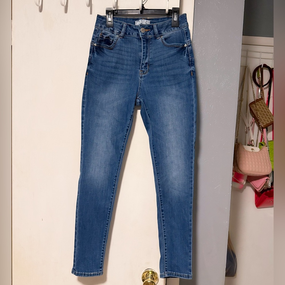 Wax Jean Women's Medium Blue Skinny Stretch Jeans
